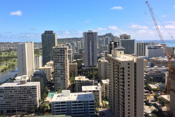 DH, Waikiki, Mts, Ocean